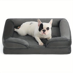 Orthopedic Extra for Large Dog Bed (XXL) - Thick Cushioned Dog Sofa Bed with Non-Slip Base, Heavy-Duty Pet Mattress for Large Dogs, Easy Assembly, Ideal for Indoor/Outdoor Use - Compatible with Small, Medium, And for Large Breeds