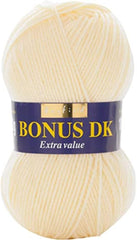 Sirdar Hayfield Bonus DK Double Knitting, White (961), 100G