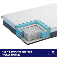 Luff Prestige Hybrid Bamboo Mattress in Firm Comfort Rating & 5 Sizes