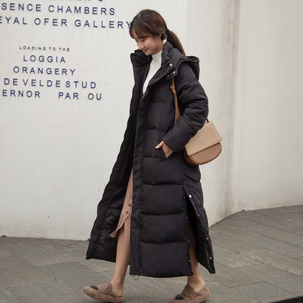 20245 Winter New Female Plus Long Over The Knee Korean Version Slim Girlfriend Warm Thickened Medium And Long
