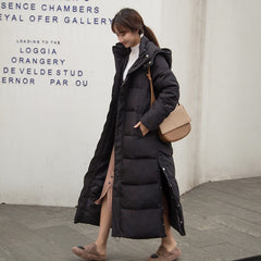20245 Winter New Female Plus Long Over The Knee Korean Version Slim Girlfriend Warm Thickened Medium And Long