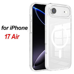 Transparent Shockproof Clear Magnetic Phone Case Compatible with iPhone 17 Series (17, 17 Pro, 17 Air, 17 Pro Max) | Transparent Shockproof TPU Cover | Slim Protective Phone Accessory
