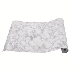 10M Self Adhesive Grey White Marble Effect Vinyl Wrap Film for Kitchen Worktops Wall Floor Sticker
