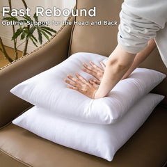 2/4/6 Pack Super Soft White Pillows With Zip Closure Soft Fluffy Square Pillow Cores, Cushion Inserts 45x45 Pads, Decorative Cushion Cores For Sofas, Cars And Home Decor - Multi-Purpose, Casual Style(45x45 Cm/ 18x18 Inches)Sofa Cushions Fillers