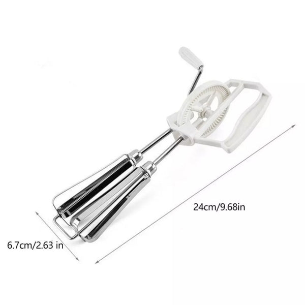 Manual Egg Whisk - Rotating Mixer for Cooking