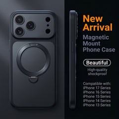 Phone Case: Luxury Magnetic Shock-resistant Phone Case for The iPhone 17 Pro Max, Featuring A Stand and Glass Lens Protection