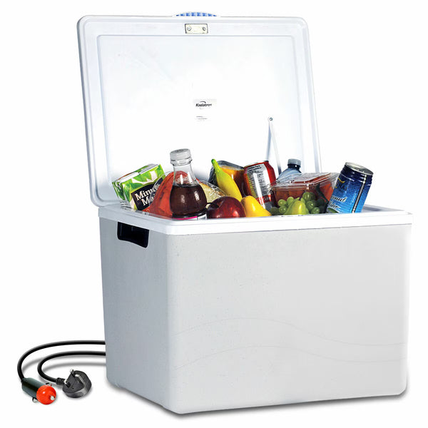 Koolatron 12V Electric Cooler 34L, Cool/Warm Box with Adjustable Strap in Grey