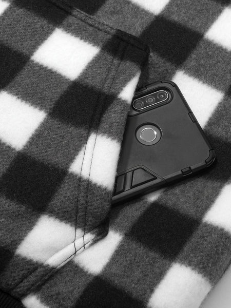 Jacket for Men Heavyweight Fleece Hoodies Thick Sherpa Lined Flannel Plaid Shirt Jacket