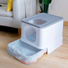 Large 74x45cm Cat Litter Tray Liners with Drawstring Closure Easy Cleanup for Large Litter Boxes, 12PCS/PACK