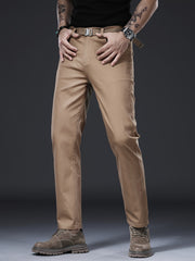 Men's Slim Straight-Leg Casual Pants, Skin-Friendly & Breathable, Perfect Gift for Him. Essential Trousers for Office Commute & Daily Leisure, Ideal for Spring and Autumn, Suitable for Both Business and Casual Occasions.