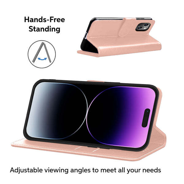 Luxury Case for iPhone 16 Pro Max Plus, 15 Pro Max Plus, 14 Pro Max Plus, 13 Pro Max mini, 12 Pro Max Mini, 11 Pro Max XS MAX XS X SE 8 Plus 7 Plus 6 6S PlusLeather Phone Case Cover, PU Faux Leather Wallet Book Folio Flip Magnetic Shockproof Case with Car