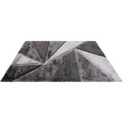 Luxury Soft Shaggy Area Rug – Modern Non-Shedding Geometric Triangles Design, High-Pile Plush Living Room Carpets, Large Thick Rug for Bedroom, Kitchen, Lounge & Home Décor – Contemporary Floor Rug & Mats
