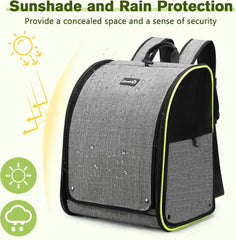 Pecute Breathable Bird Carrier, Outdoor Backpack with Adjustable Tripod, Lightweight and Portable Waterproof Parrot Travel Backpack, Wide View and Shading Cat & Dog Backpack for Hiking