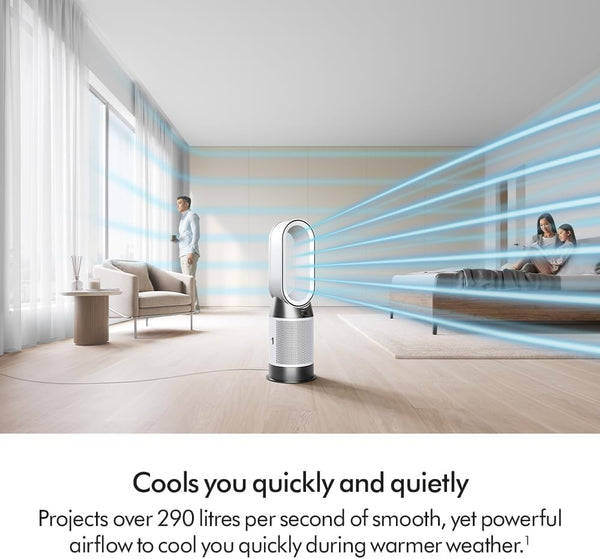 Dyson Purifier Hot+Cool HP1 Purifying Fan Heater, Heats and Cools (White/White)