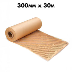 ePackaging Honeycomb Packaging Paper Roll – Strong Cushioning Wrap for Shipping & Fragile Items, Kraft Packing Paper in 300MM×30M, 500MM×30M & 500MM×50M Sizes