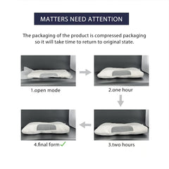 1/2PCS Soft Knitted Cotton Massage Neck Pillow, Suitable For Sleep, Soft, Adjustable Ergonomic Contour Support Pillow, High-quality Pillow Core, Detachable Pillowcas