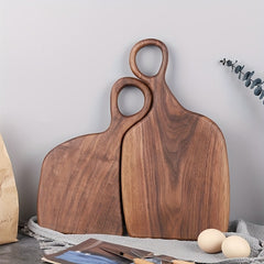 Couple's Wooden Cutting Board Set of 2, Creative Dual-Handled Chopping Boards for Kitchen Use. Features a Convenient Hanging Loop for Easy Storage. Natural Wood Grain Design Adds Aesthetic Appeal. Serves as Both a Practical Kitchen Tool and