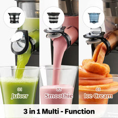 Kuvings Auto10S Slow Juicer with Citrus Attachment plus Ice Cream & Smoothie Set