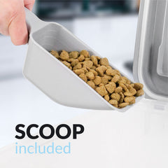 Taylor & Brown 20 Litre Airtight Pet Food Storage Container With Plastic Measuring Scoop Treats For Pet Dog Cat Animal Dry Food Dispenser With Casters