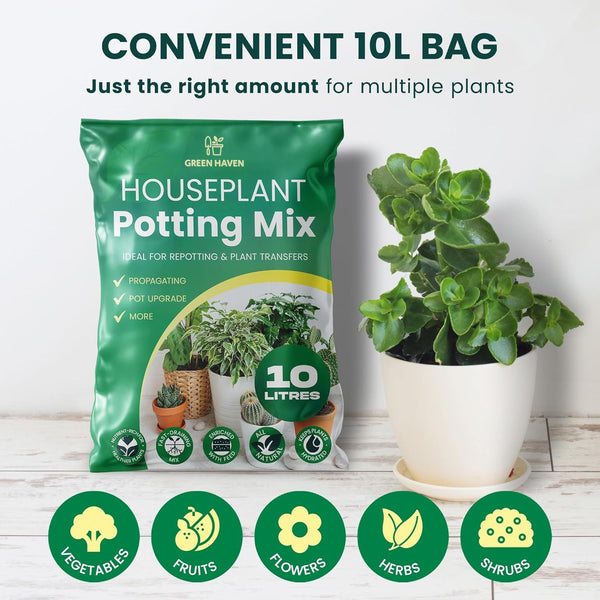 10L Peat Free Multi Purpose Compost Soil for Indoor Plants, Houseplant Potting Mix for Repotting, Herbs & Flowers, Nutrient Enriched All Purpose Plant Soil for Pots & Planters