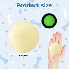 Glow-In-The-Dark Rubber Dog Ball - Durable, Bite-Resistant Chew Toy Suitable for All Breeds - Interactive Play And Dental Health, Medium Size, Battery-Free, Play Toy | Interactive Dog Toy | Durable Dog Toy, No Batteries Required