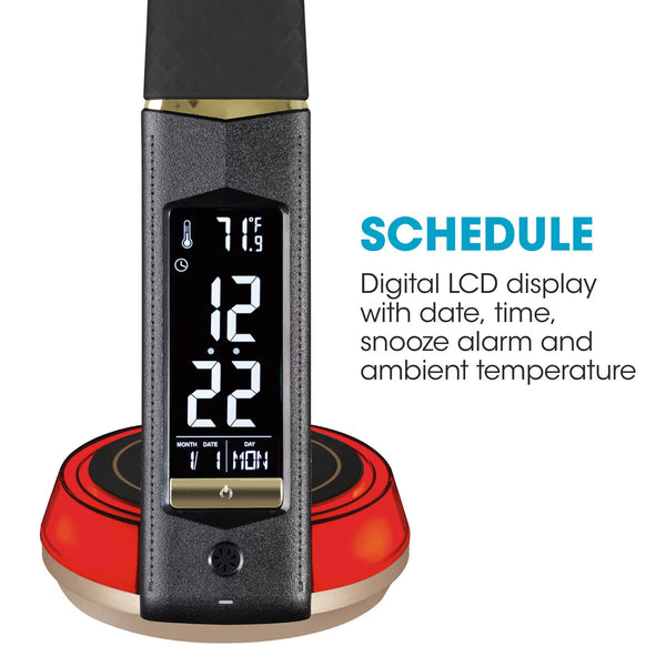 Ottlite Wireless Charging Black LED Table Lamp