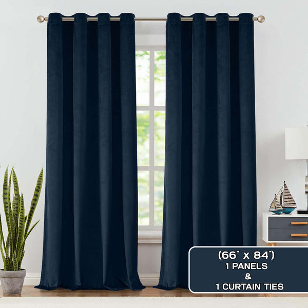 2pcs Premium Velvet Blackout Curtains – High-Quality Thermal Insulated Room Darkening Window Drapes, Light-Blocking Rod Pocket Curtains for Living Room Decor, Bedroom, Machine Washable Home Decorations
