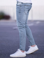 Geng Yuan Shi Selected Products - Men'S Tight Body Fit Casual Fashion Elastic Denim Pants