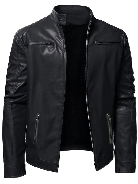 Men'S Biker Jacket for Fall Winter