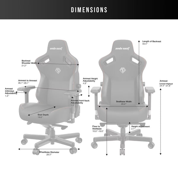 Anda Seat Kaiser Series 3 Large Gaming Chair, Maroon