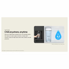 LG GSXE81PYBD Side by Side Fridge Freezer with Instaview, D Rated in Silver