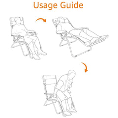 NEW Zero Gravity Chair Reclining Sun Lounger Outdoor Garden Folding Adjustable