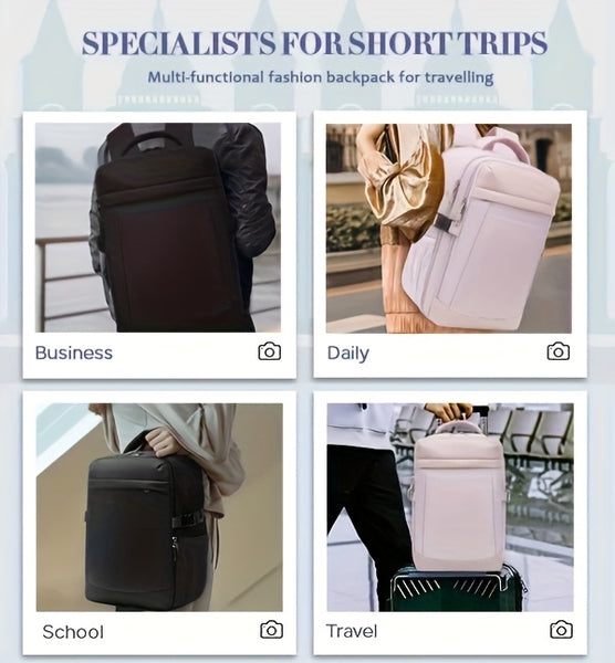 40X20X25Cm Cabin Backpack, Camping Backpack, Ryanair Carry-On Luggage, Travel Bag for Business, Accommodates 14' Laptop, Under- Cabin Bag, Complies with Airline Boarding Size Standards, Carry-On Bag for Air Travel, Rucksack