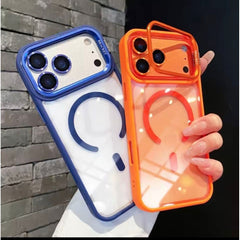 Luxury Clear Magnetic Phone Case Compatible with iPhone 17 Pro Max Shockproof Lens Protection Cover