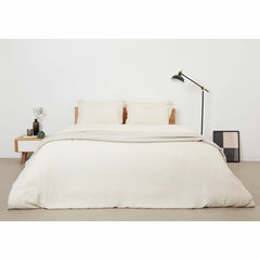 Panda Bamboo & French Linen Natural Duvet Cover Set in 3 Sizes
