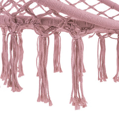 Courtyard Woven Hanging Basket, Hanging Cotton Rope Iron Ring Hanging Chair, Balcony Rocking Chair, Suitable for Indoor, Outdoor, Home, Balcony, Courtyard, Garden, Maximum Load Capacity: 200kg, Material: Iron Ring, Cotton Rope (No Include Cushion)