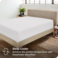 40cm Extra Deep Fitted Sheet, All seasons Bedding Ultra Soft Breathable Microfiber Bedding, Wrinkle-Free, Machine Washable, Hotel Quality All Sizes Available