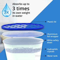 ANSIO Dehumidifier 500Ml Pack of 10 Condensation Remover Moisture Absorber Dehumidifiers for Damp, Mould, Moisture in Home, Kitchen, Wardrobe, Bedroom