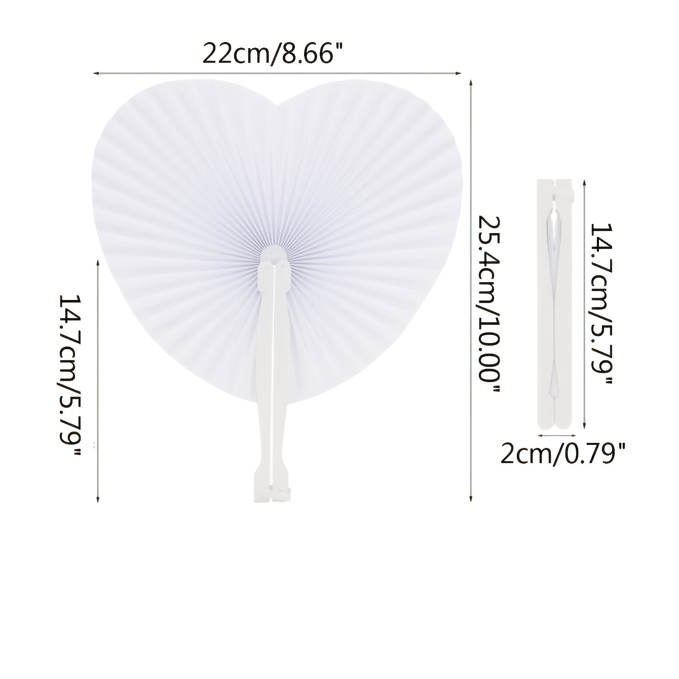 10/30pcs White Heart Accordion Paper Fans Wedding Party Decorations