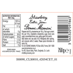 Bonne Maman Strawberry Conserve, 750G