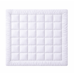 Luxury Washed Microfibre Seersucker Comforter Duvet Quilt – Soft & Lightweight All Season Bedding – White & Grey – Single, Double & King Size