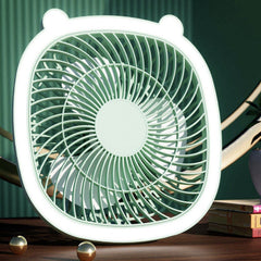 Beat The Heat USB Rechargeable Desk Fan 3 Speed Portable Desktop Fan Wall Hanging Cooling Fan for Home Office Bedroom Travel