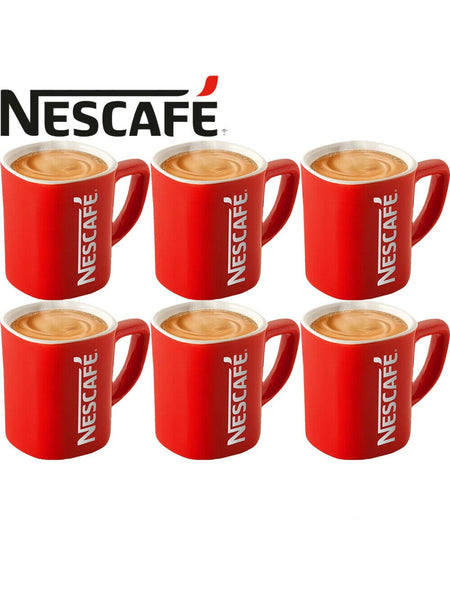 Nescafé Iconic Stylish Modern Red Tea & Coffee Mug | New 2026 Style | 6 Pack