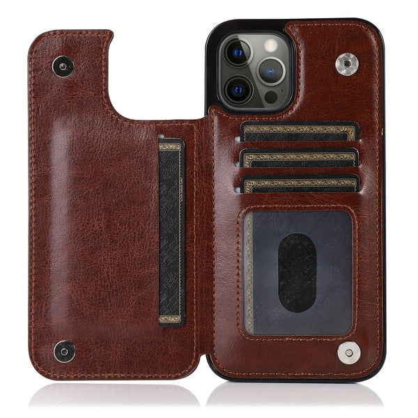 Phone Case: Compatible with iPhone 17 Promax/Pro/ Air, 16 Plus, 15, 14 Pro Max, 13, 12 and Galaxy S22/23/24/25 Plus Ultra FE.Perfect Gift. Wallet Case with Card Holder, Kickstand Card Slots Case, Double Magnetic Clasp and Durable Shockproof