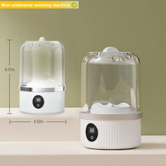 Portable Washing Machine, Underwear Washer, Small Washing Machines, Mini Washing Rechargeable Cordless Washing-Machine, Laundry Cup for Bra, Underwear, Socks (1.2 L Capacity)