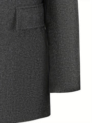 2025 American Style New Men'S Everyday Casual Classic Versatile Solid Color Side Double Pocket Easy Design Handsome Dad Wrinkle-Resistant Non-Iron Single-Breasted Light Luxury Trench Coat