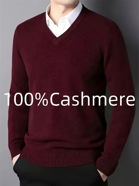 100% Cashmere Men'S Sweater Perfect for Casual Comfort Business Layering The Fabric Is Soft Exceptionally Warm