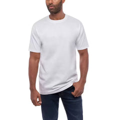 Kirkland Signature Men'S Cotton Crewneck White T-Shirt, 6 Pack in Medium