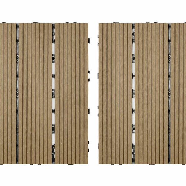 Golden Select Light Brown WPC Deck Tiles - 0.72M² per Pack