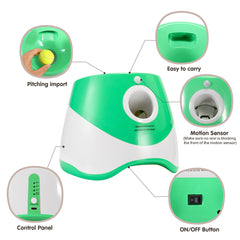 [Automatic Dog Ball Launcher] Automatic Dog Ball Launcher with 3 ETPU Durable Balls, 3 Adjustable Distances (9.8ft/19.7ft/29.5ft), Rechargeable with USB Charging Cable | Interactive Toy for Small and Medium Dogs, Intelligence Training and Simulation